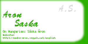 aron saska business card