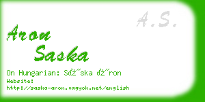 aron saska business card